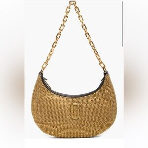 Marc Jacobs The Rhinestone Small Curve Bag Gold